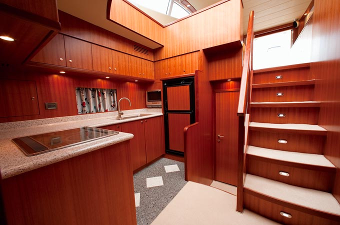 56ft fiberglass yacht interior