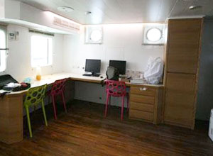 das Schlafzimmer des ArbeitsbootesPolaris