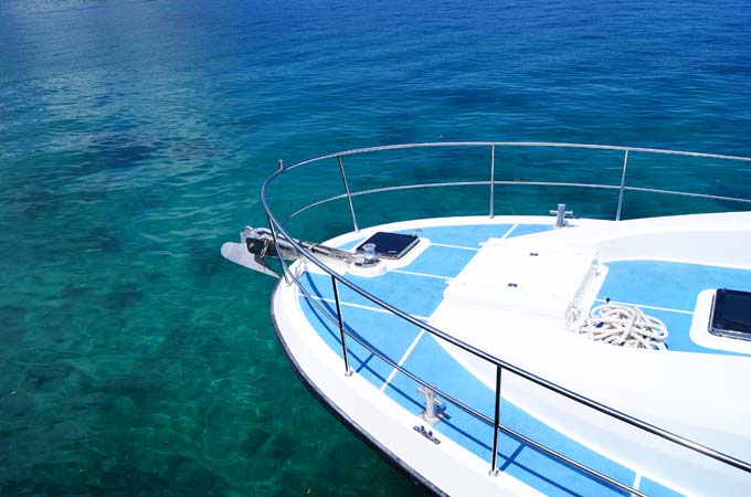 Palau government passenger boat interior
