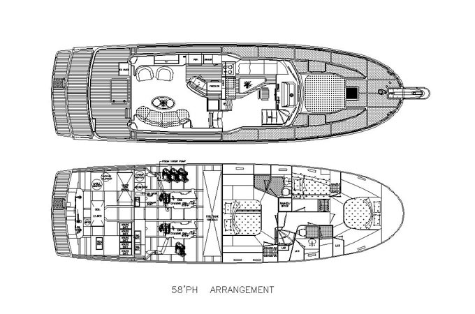 Konstrukcja jachtu z włókna szklanego o długości 56 stóp