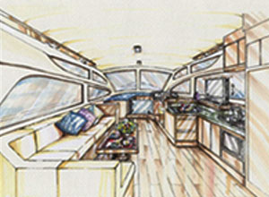 the yacht interior of SSF